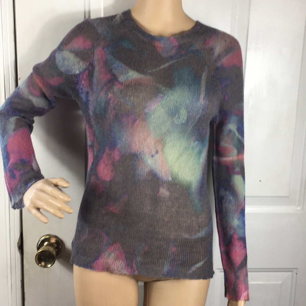 Emporio Armani thin tie dye sweater made in Italy